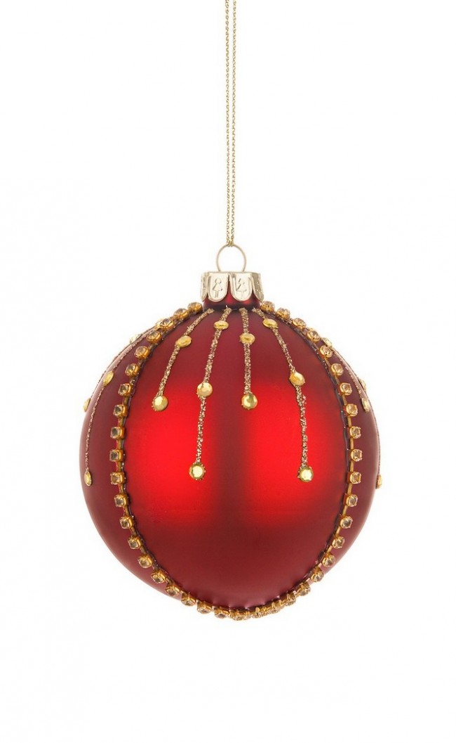 12x Esfera Vt Glitz Rojo D80