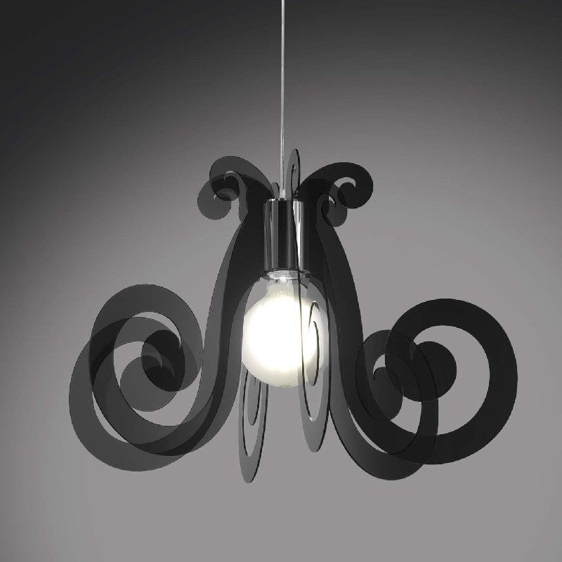 MIZAR Fumè Lámpara colgante de plexiglás diámetro 64x h41 cm