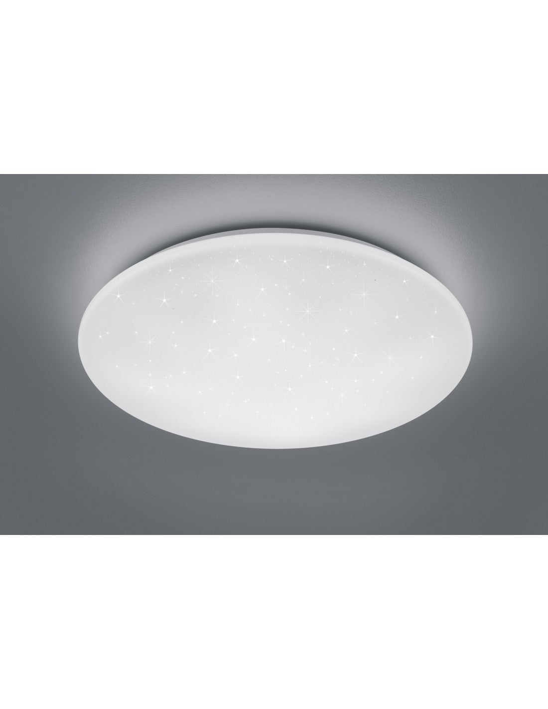 Lámpara de techo LED regulable Kato blanco efecto estrella centelleante Ø60 cm Trio Lighting