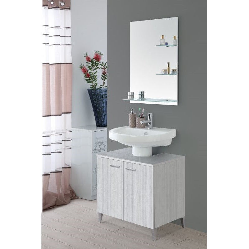 Mueble bajo lavabo de dos puertas Gris 70x45x h60 cm