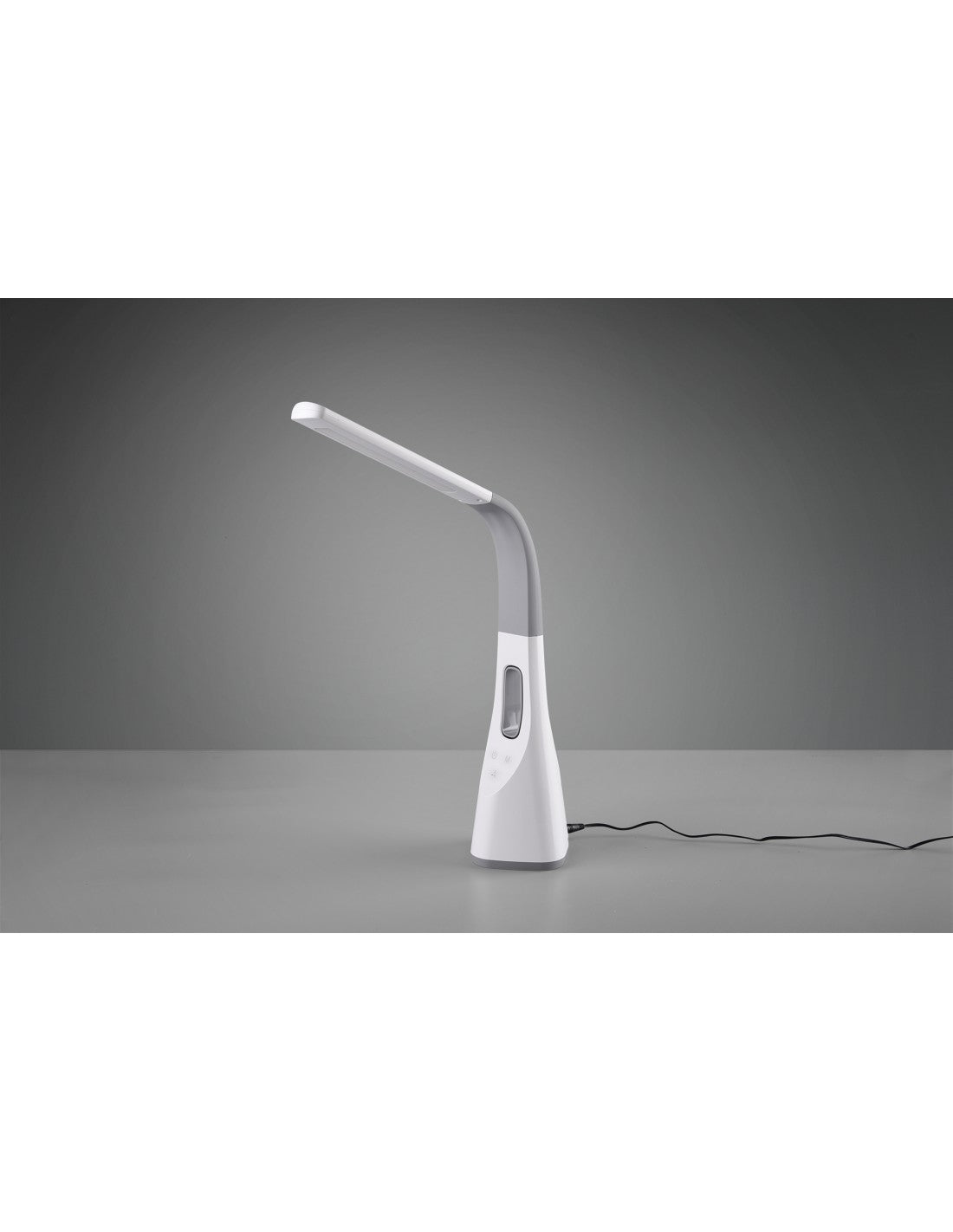 Vento Lámpara de mesa flexible con ventilador LED blanco Touch Dimmer Trio Lighting