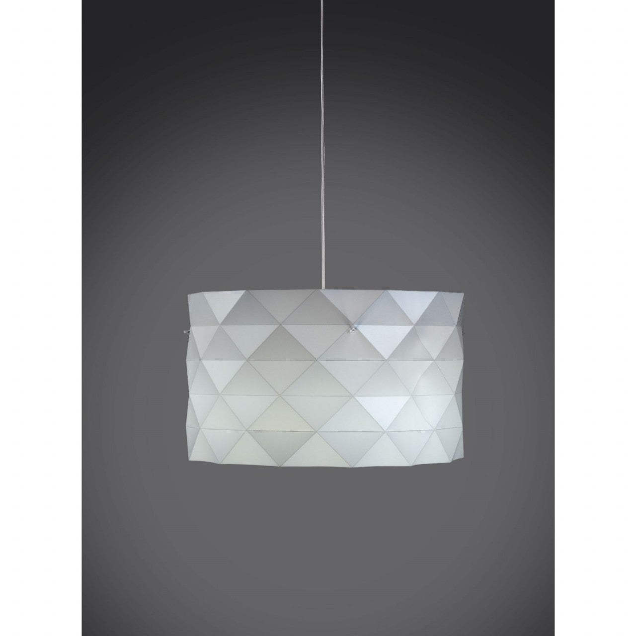 Suspensión 5 Luces Blanco en Metal Cromado Cm. 40x25h