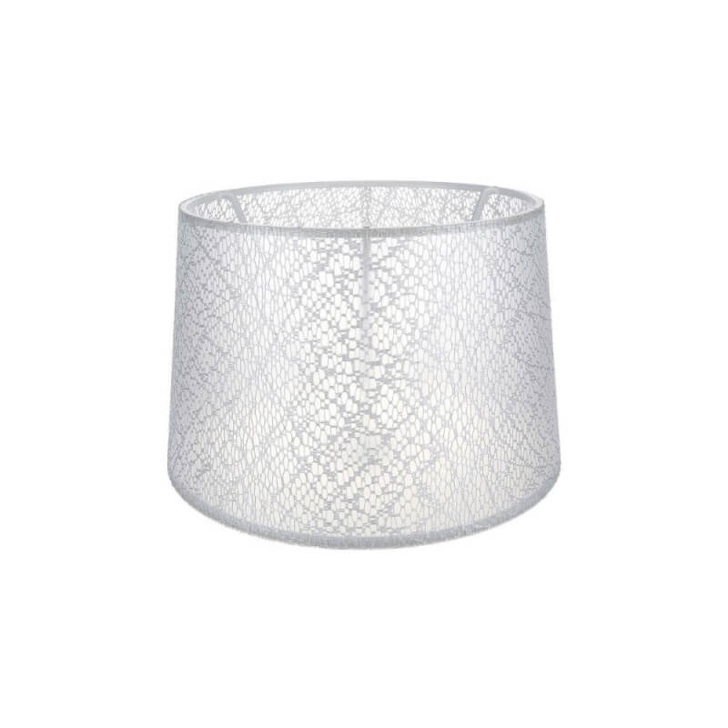 Paralume Deco ASZ1181 tessuto bianco motivo ricamo