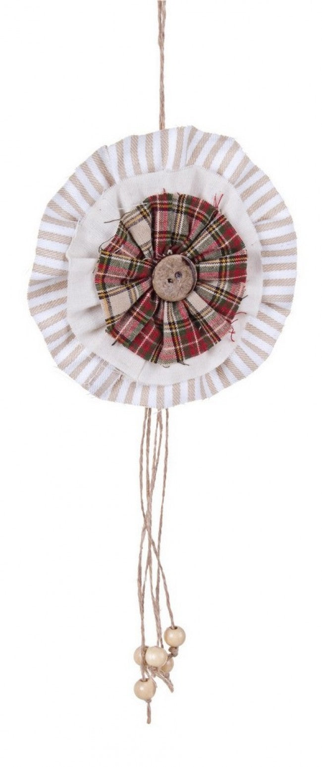 12x Colgante York Rosetón Rayas L