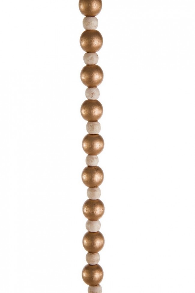 12x cadena de cuentas doradas