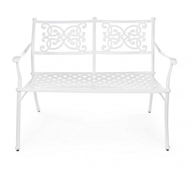 Banco exterior Giglio blanco 110 x 59 x 85 h cm