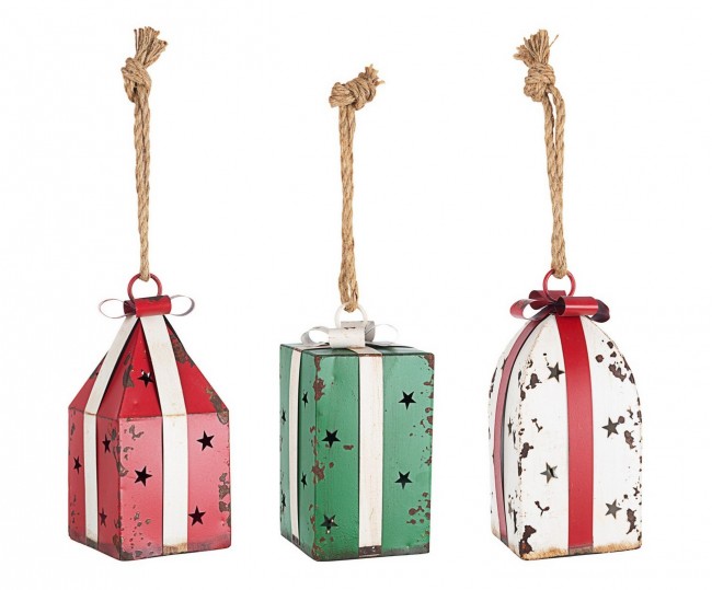 3x Colgantes de caja de regalo Met Ass3