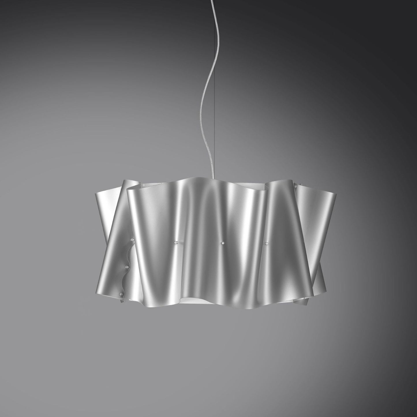 Suspensión plateada en metal cromado cm. 50 x 27h