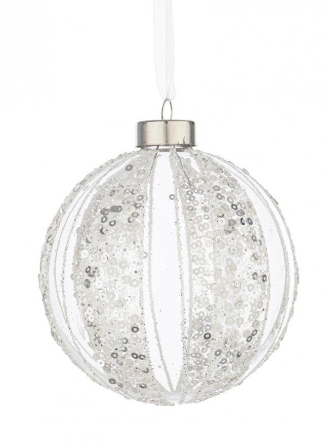 8x Esfera Vt Spangly Blanco