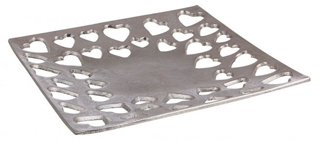 2x Cathy Qu Bandeja Corazón Aluminio 30X30
