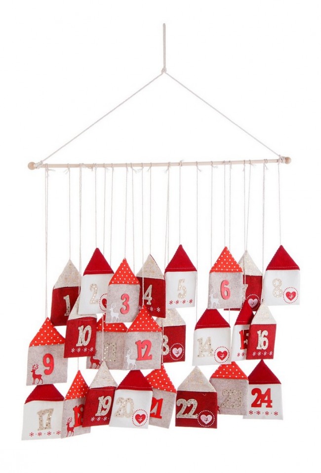 4x Calendario de Adviento Rojo Casa Harry 60X7