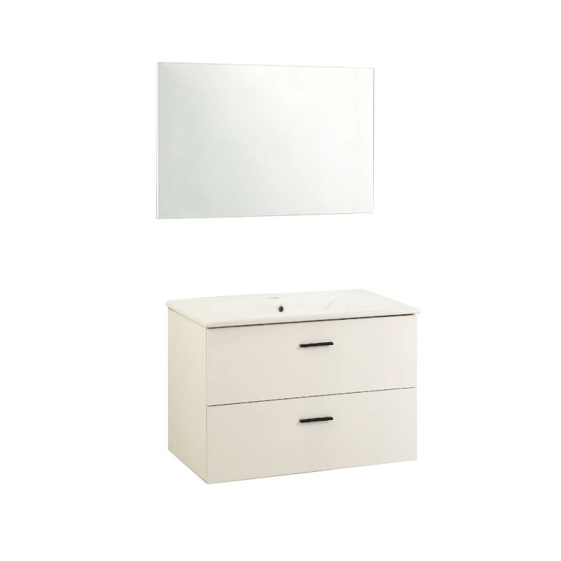 Mueble de baño suspendido Lario blanco 80x46 cm