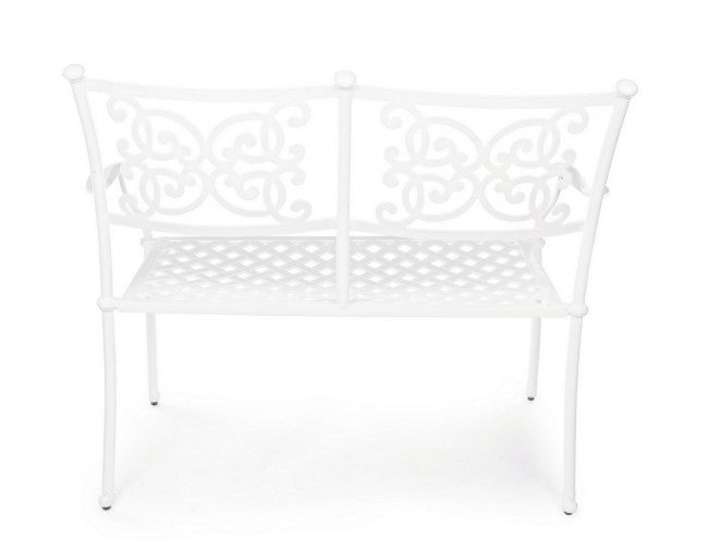 Banco exterior Giglio blanco 110 x 59 x 85 h cm