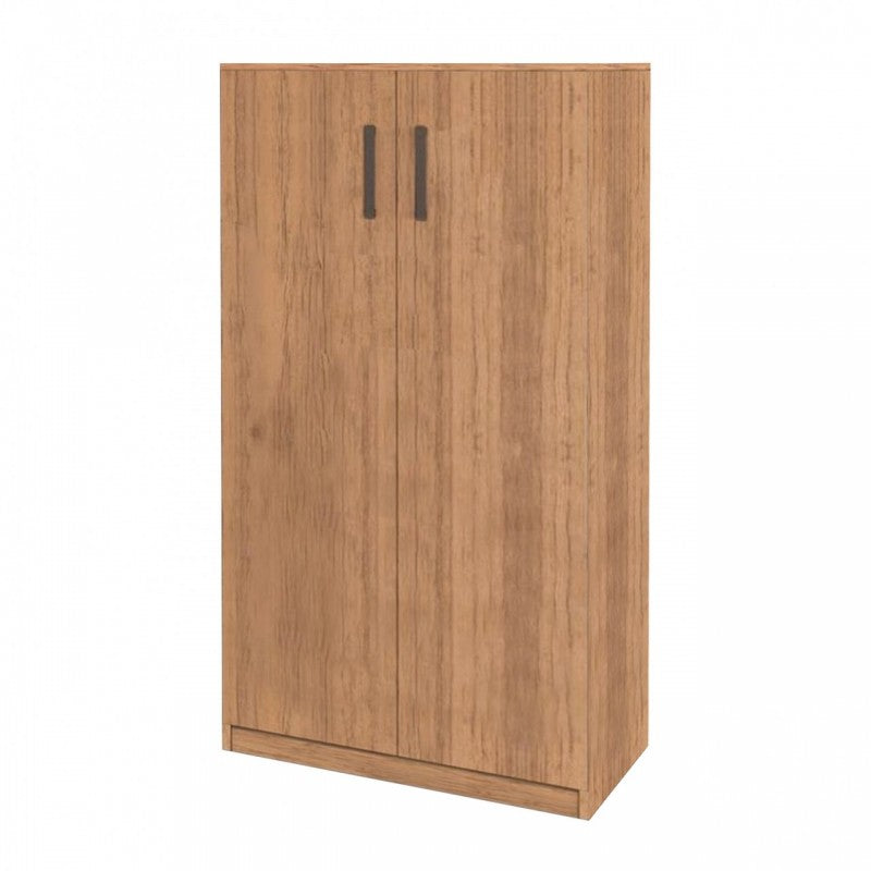 Armario zapatero multiusos country nogal con 2 puertas h130x71x38