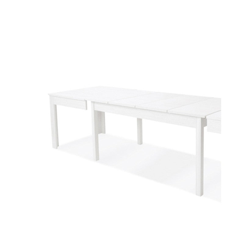 Mesa extensible en melamina fresno blanco 160-320x90 cm
