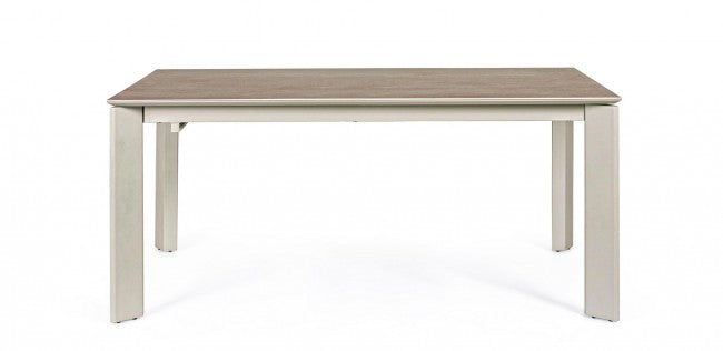 Mesa extensible Briva en gris tórtola