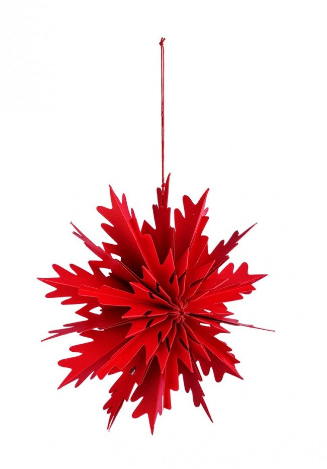 6x Colgante Lazo Vik 012 Papel Rojo D30