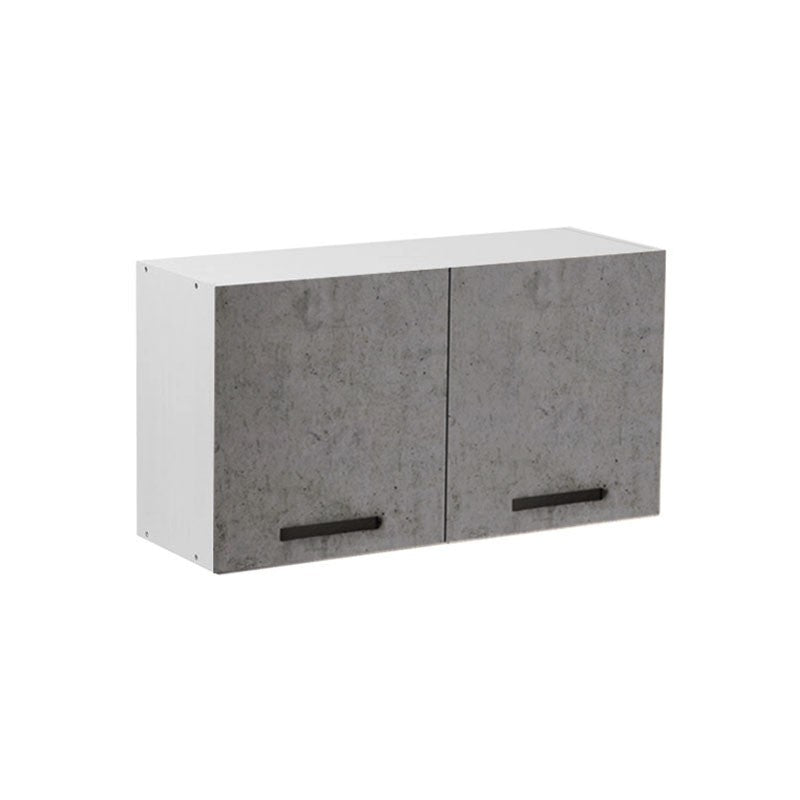 Mueble alto sobre capota gris cemento con 2 puertas de cocina 90x32xh49 cm