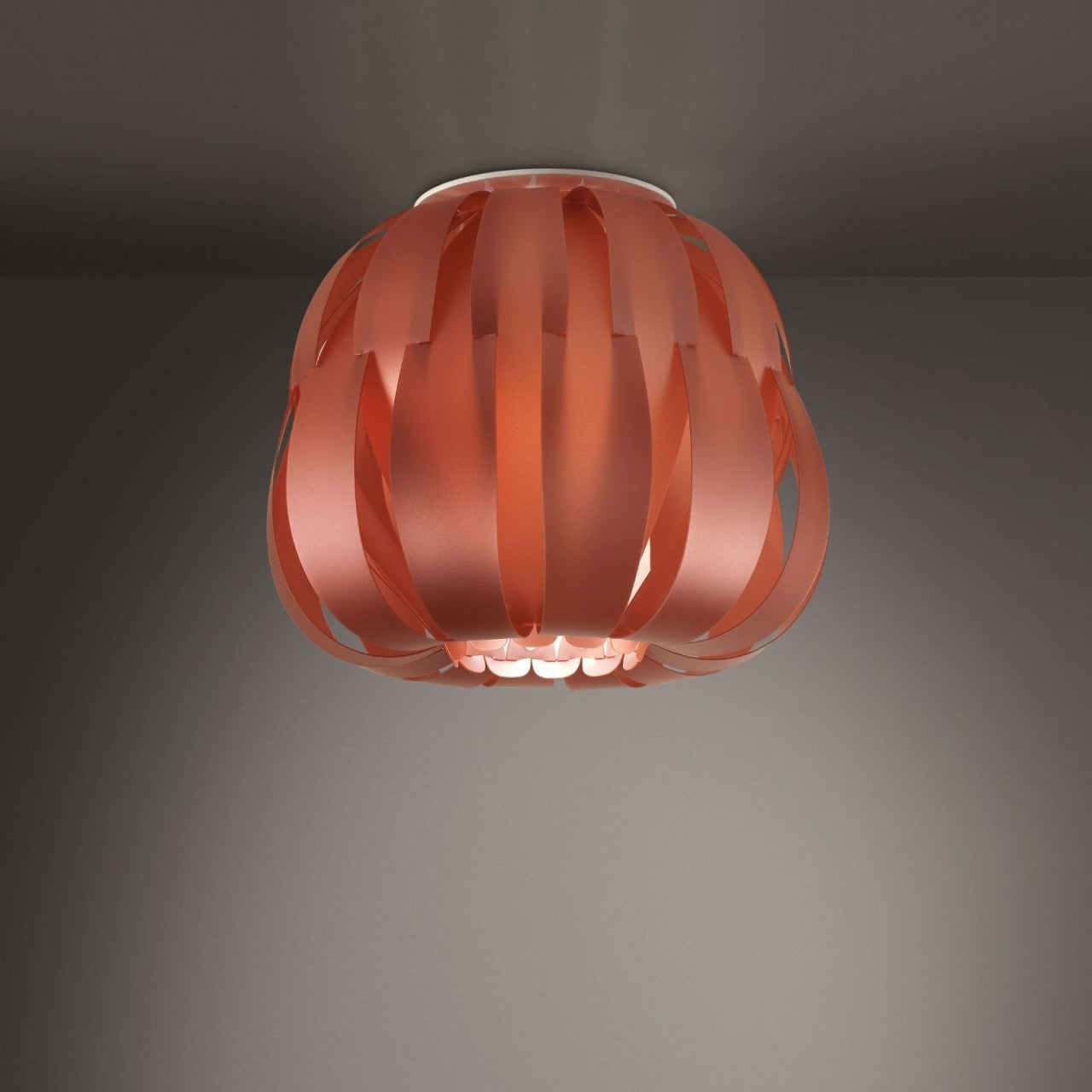 Lámpara de techo de cobre cm. 42x33h