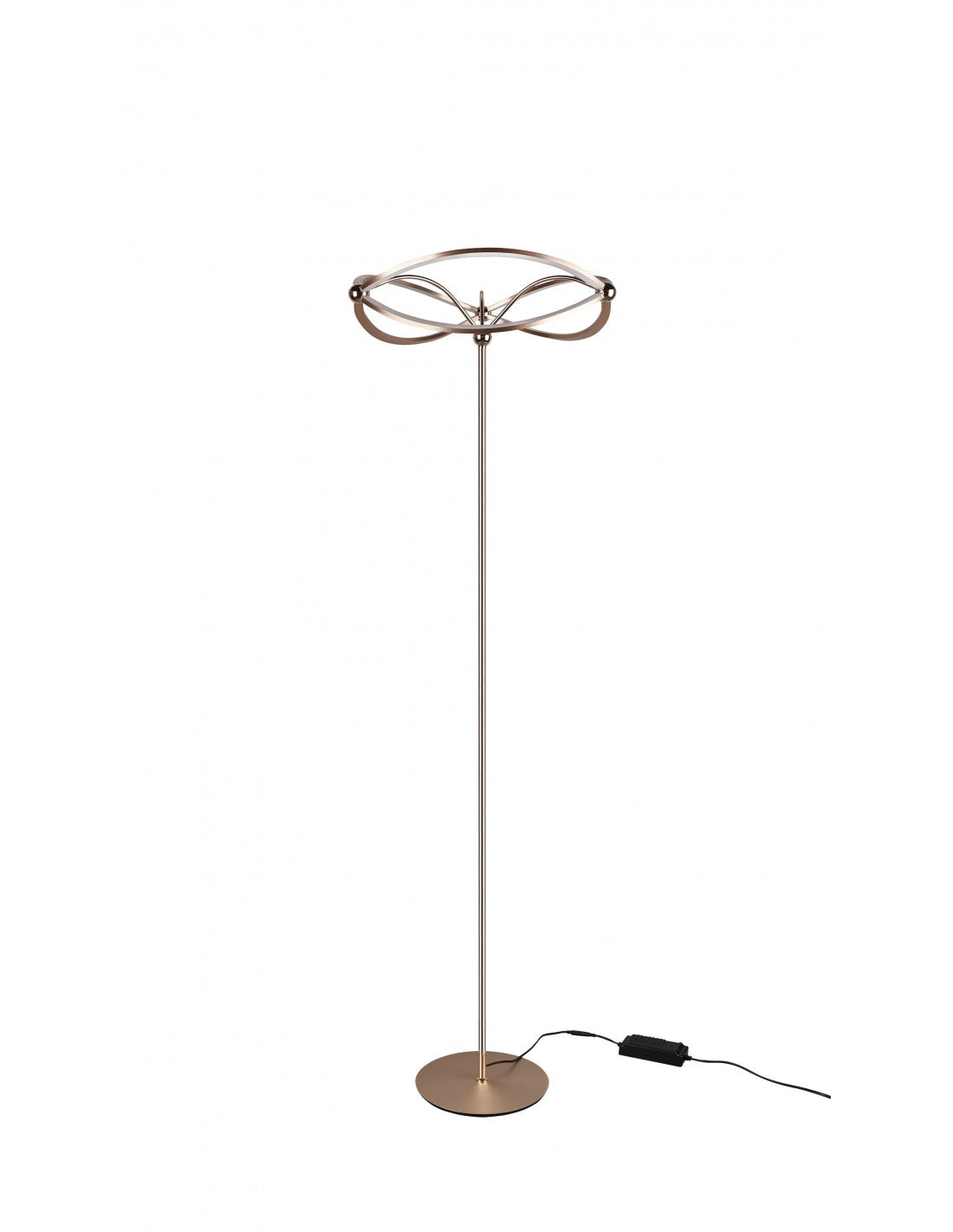 Lámpara de pie Charivari Difusor Arco Led Atenuador Latón Trio Iluminación