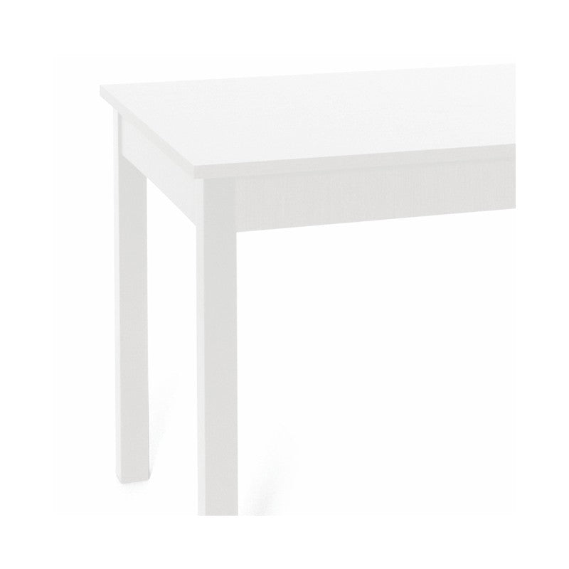 Mesa de comedor de fresno blanco en madera de melamina 70x110 cm