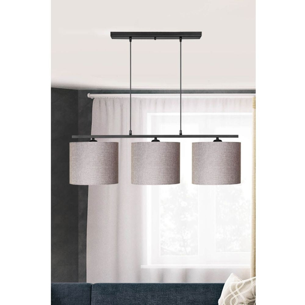 Lámpara colgante Medusa ASZ1532 con pantalla de tela beige