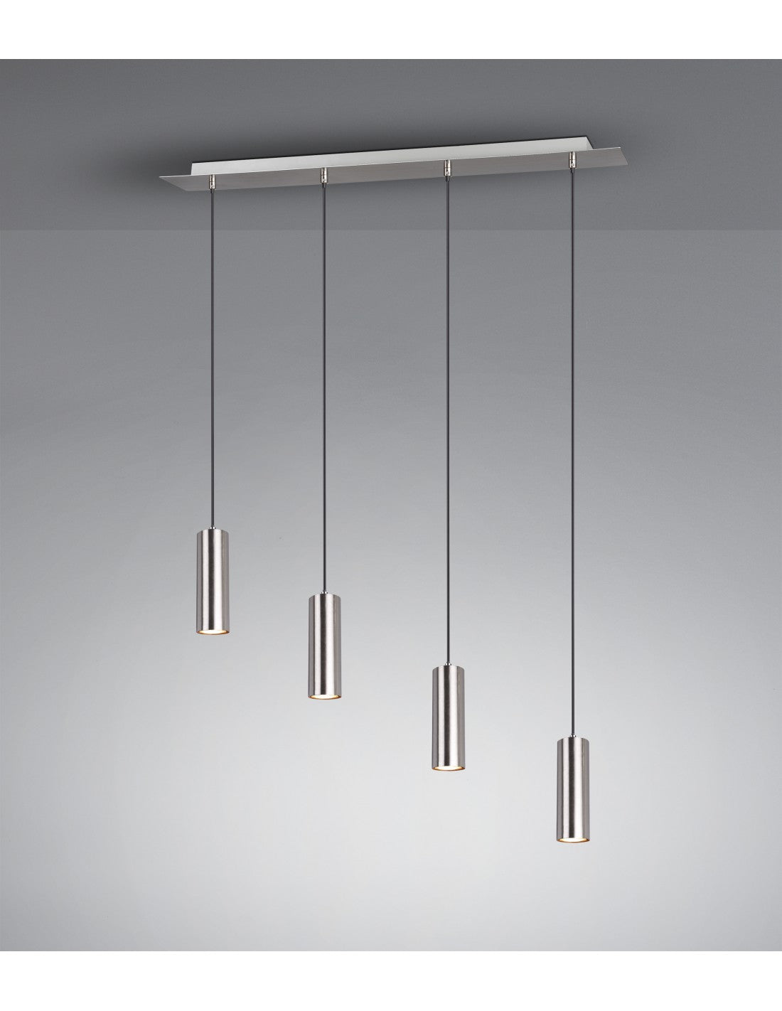 Isla Suspensión 4 Luces Cilindros GU10 Marley Nichel Lighting