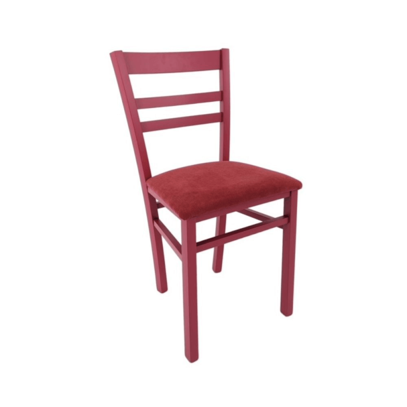 Silla cromica roja