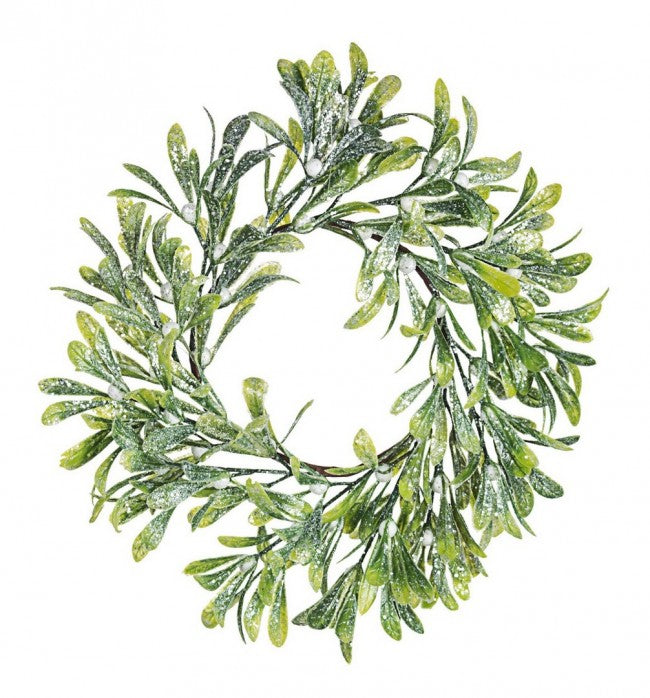 8x Corona Tux Muérdago Bayas Blanco D35