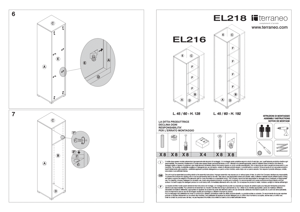 Librería compacta con cinco estantes regulables, blanco, fondo de hormigón