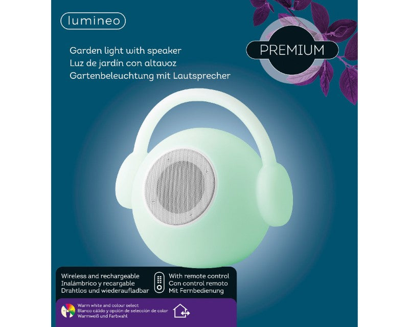 Altavoz LED que cambia de color para exteriores