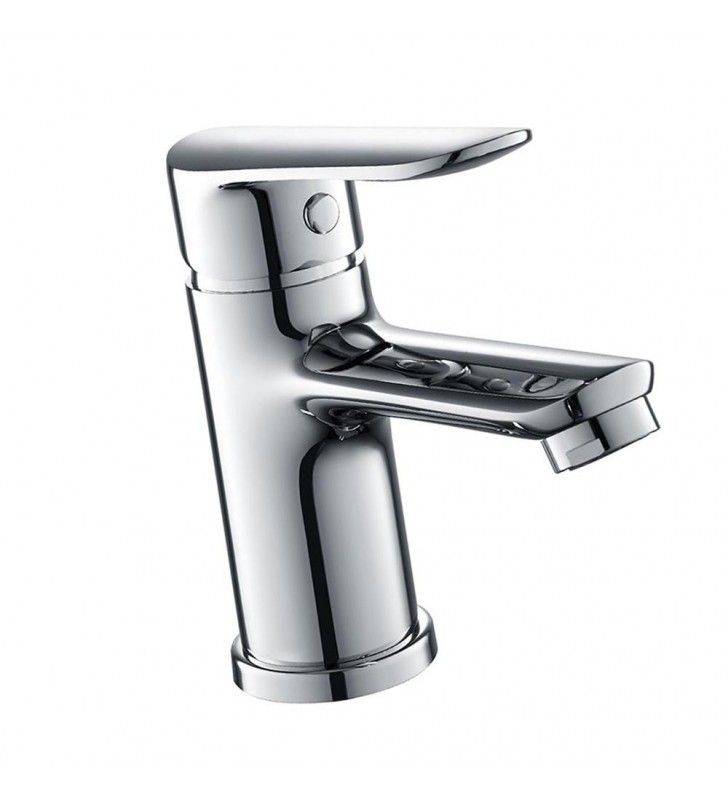 Grifo para lavabo con acabado cromado de la serie One.