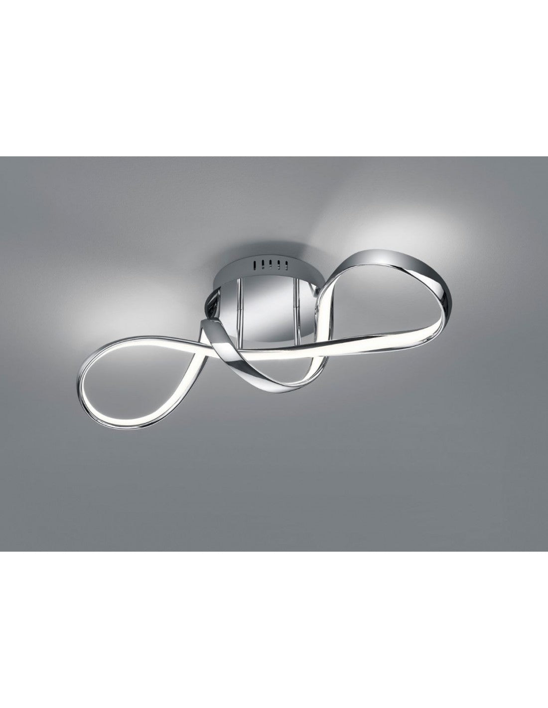 Plafón Perugia Design Fiocco Cromo Led Dimmer 4000k Trio Lighting