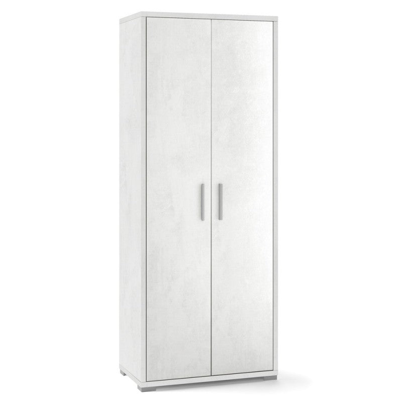 Armario multiusos de dos puertas Ossido Blanco 71x41x h182 cm