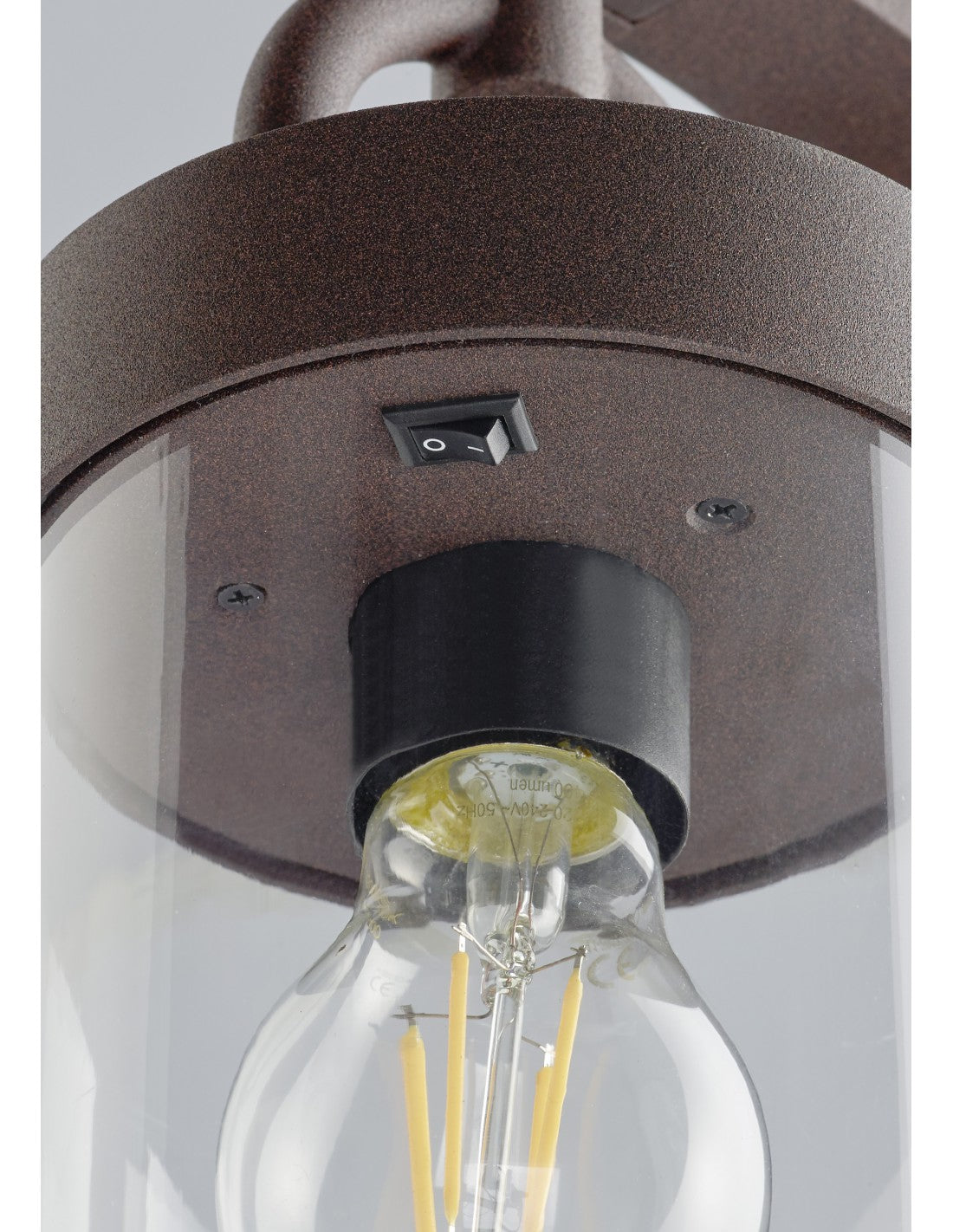Poste de exterior Sambesi Rust H100 cm Sensor crepuscular IP44 Trio Lighting