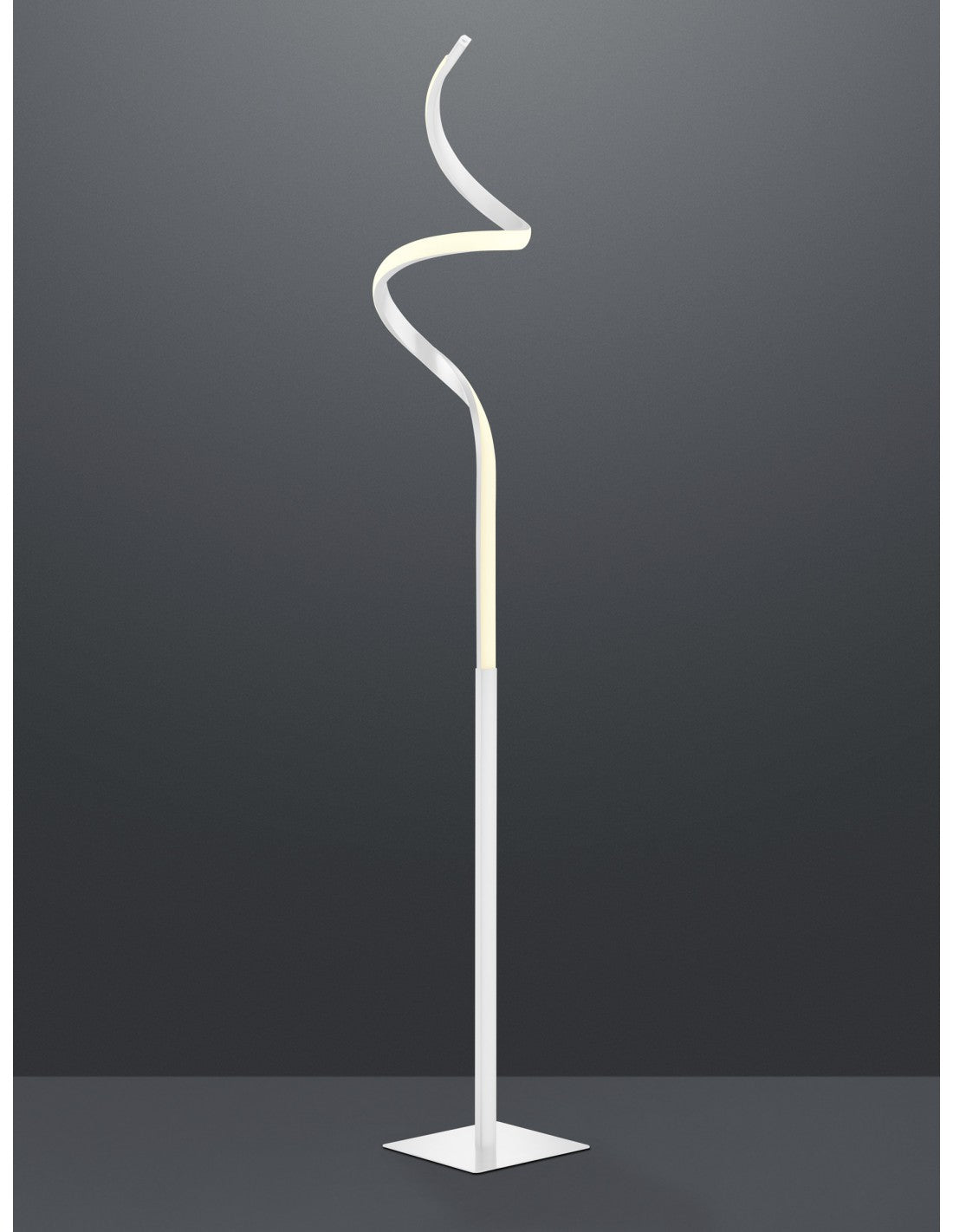 Lámpara de pie Course Led táctil regulable Al. 145 cm blanco Trio Lighting