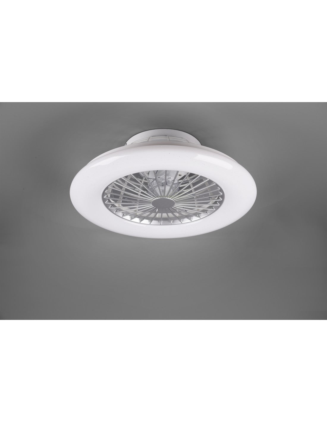 Ventilador de araña LED regulable Stralsund Aluminio Trio Lighting