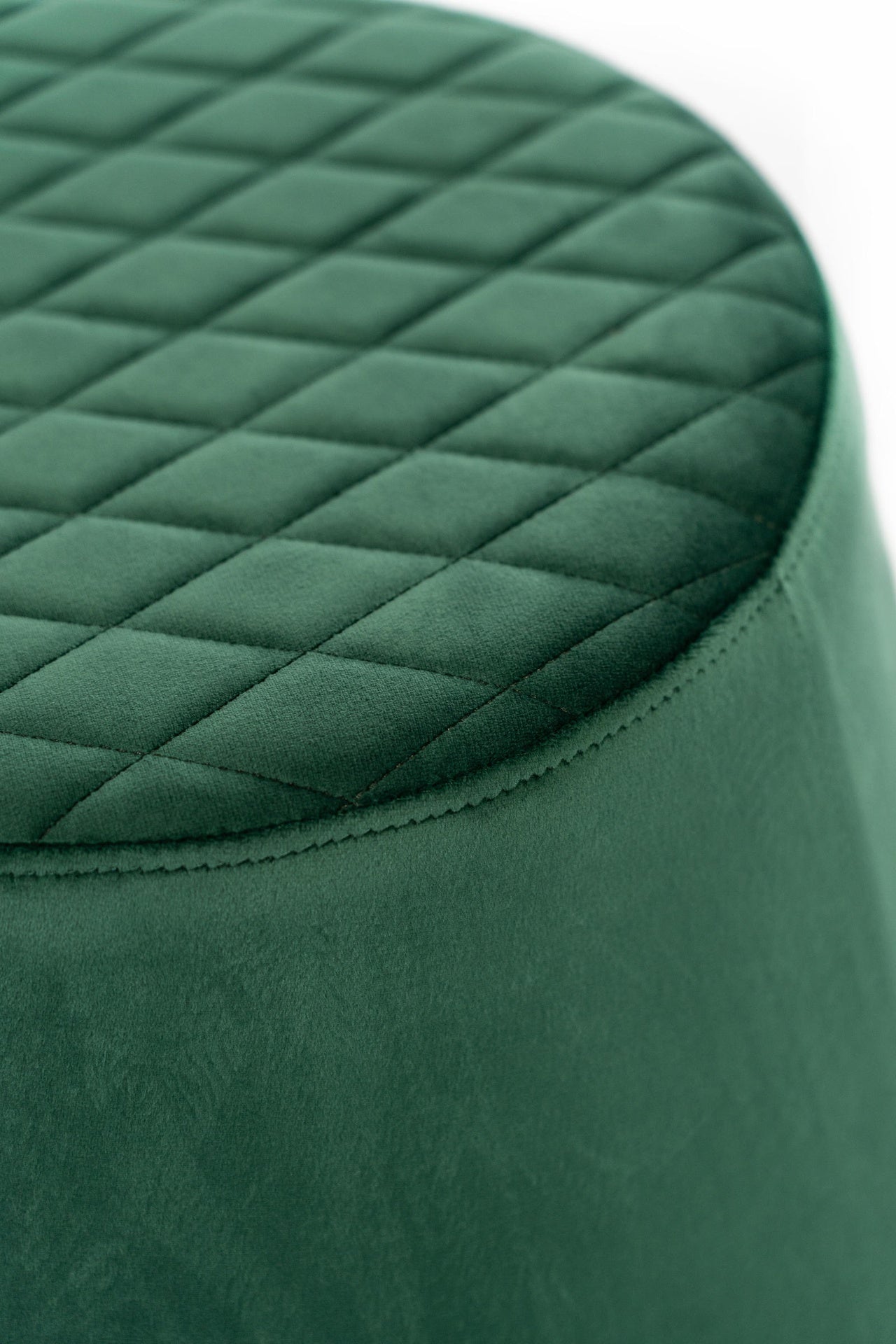Puf de terciopelo metálico verde 46,5 x 46,5 xh 33 cm