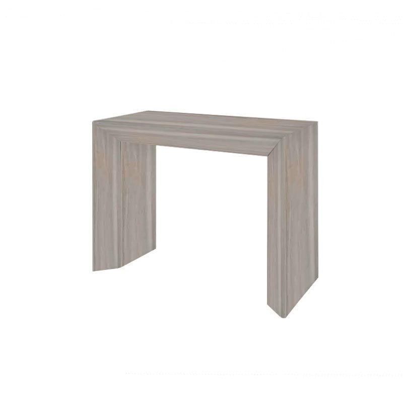 Mesa consola con 5 extensiones acabado olmo 90x48xh.76 cm