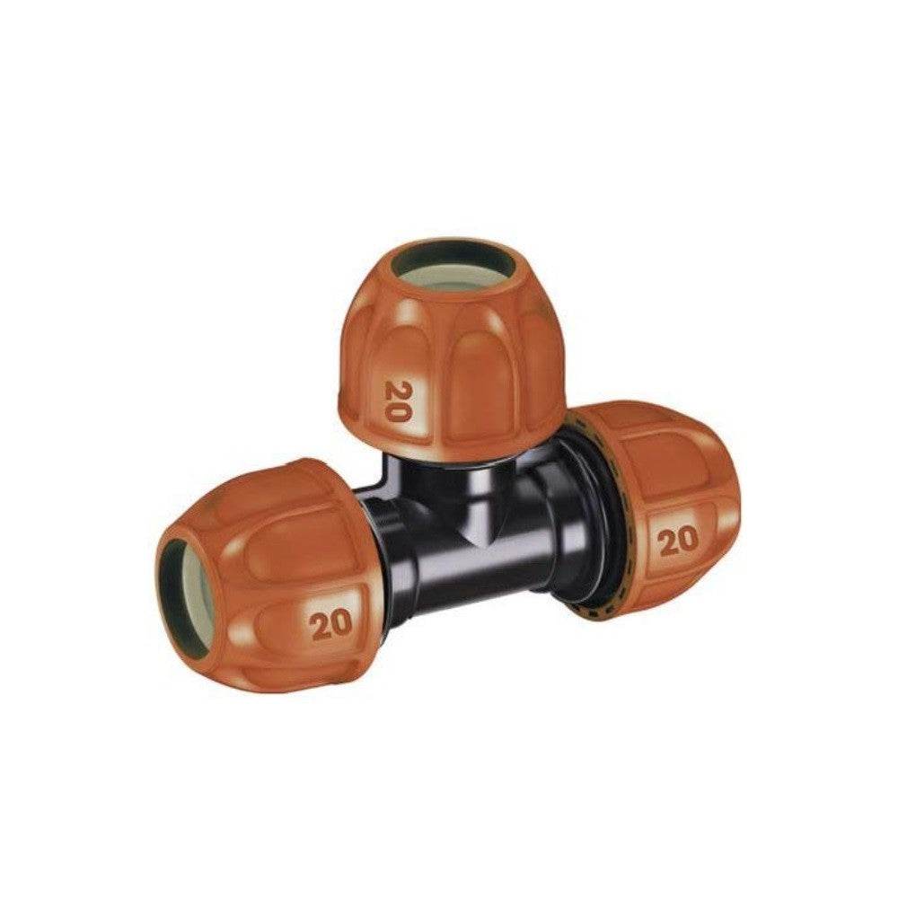 Conexión en T para tubo de Ø 20 mm para sistemas de riego