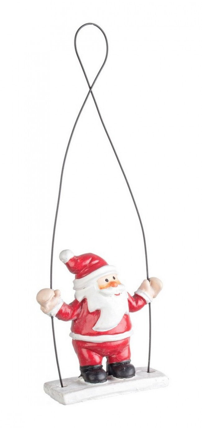 12x Colgante de Papá Noel con columpio rojo Loren