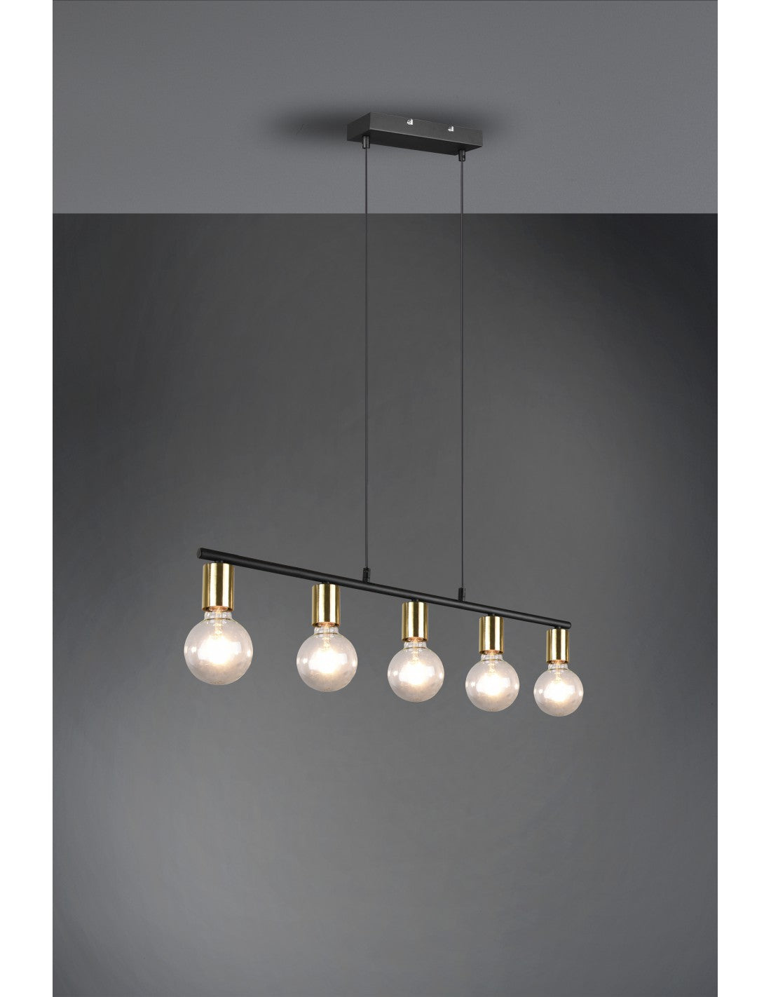 Lámpara colgante 5xE27 Vannes Latón L82 cm Trio Lighting