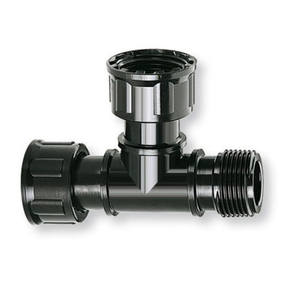 Conexión en T de 1" hembra a 1" hembra a 1" macho