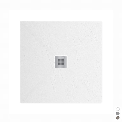 Plato de ducha Estasi Cuadrado - Cemento 80x80 cm