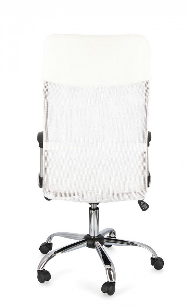 Sillón de oficina Dakar en ecopiel blanca