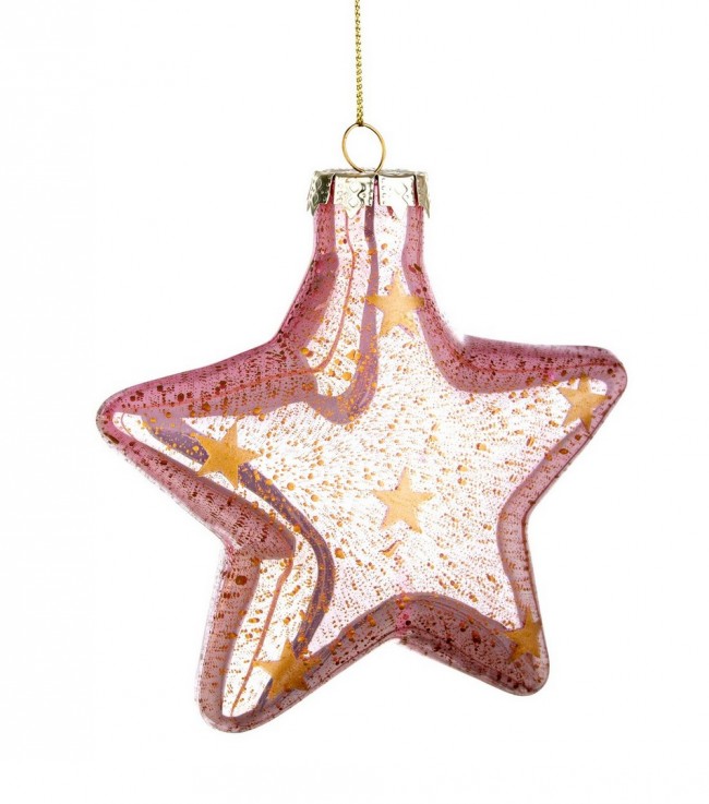 6x Colgante Estrella Rosa Cielo Vt