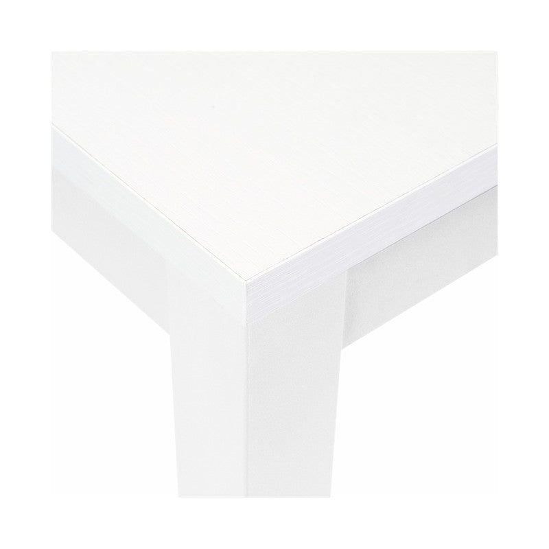 Mesa de comedor extensible de Fresno Blanco de madera revestida de melamina 80x120-160 cm