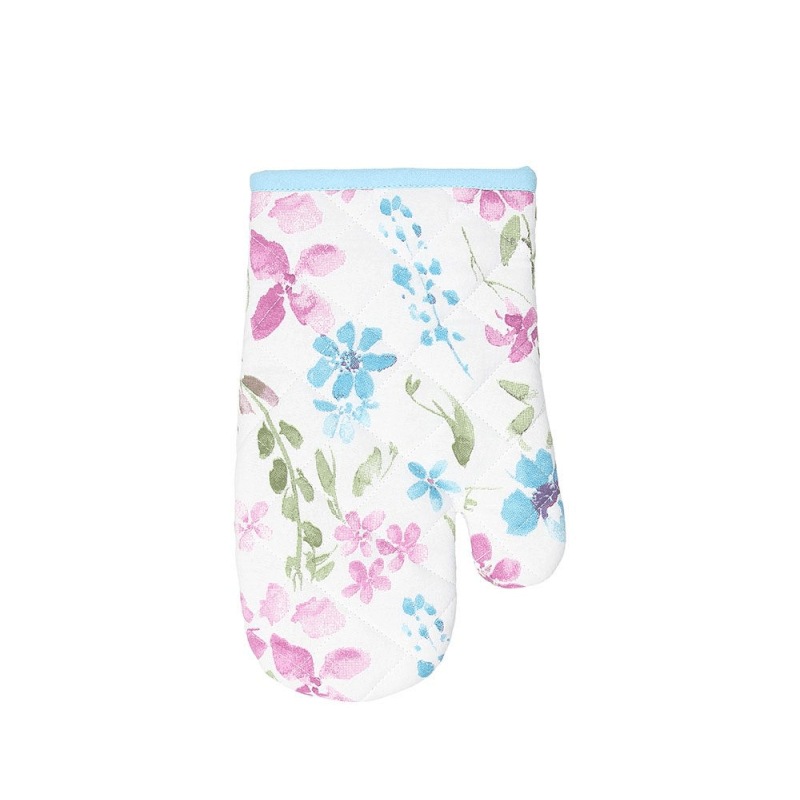 Manopla de horno de algodón celeste 27x17 cm línea Alma