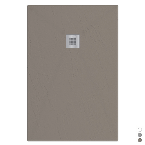 Plato de ducha rectangular de hormigón Estasi - 90x140 cm