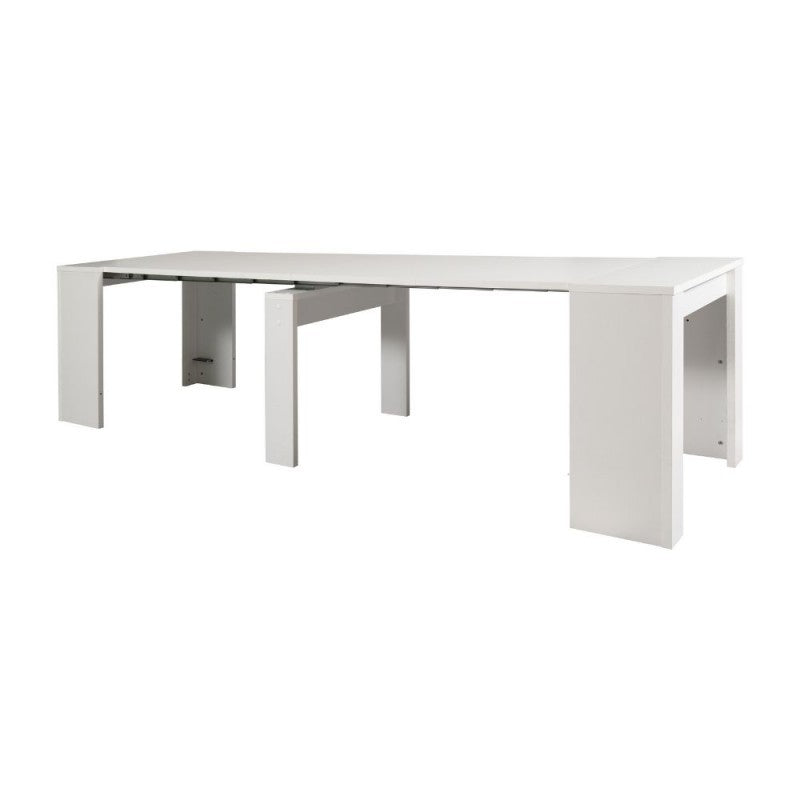 Mesa consola extensible blanca BAKU 78x54-252x h78 cm